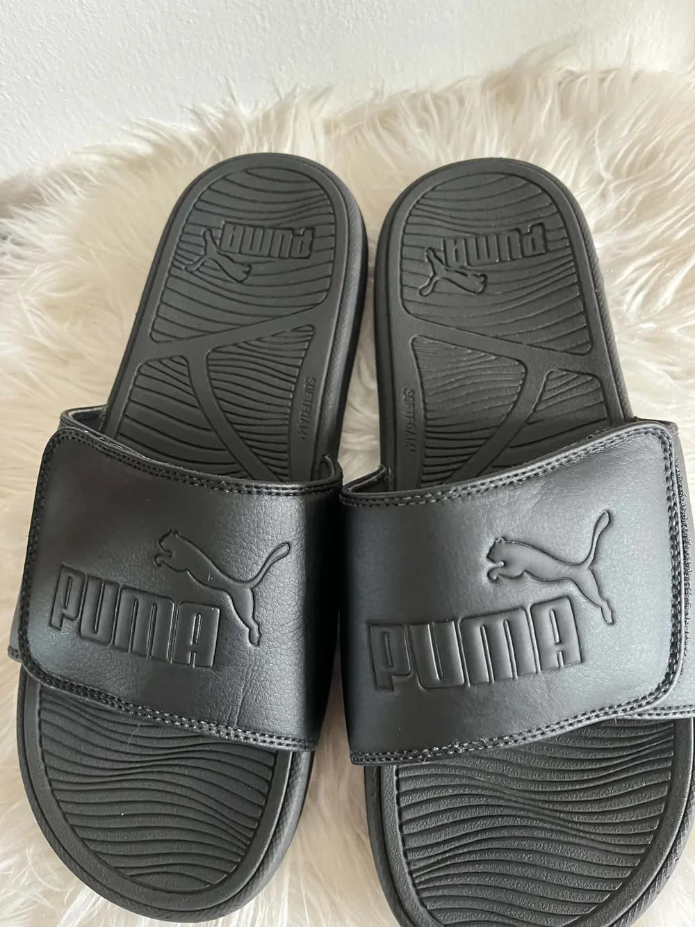 Puma Men's Black Adjustable Slide Sandals